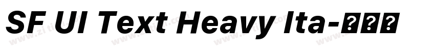 SF UI Text Heavy Ita字体转换